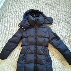 Girls SAM Navy Puffer Jacket with hood